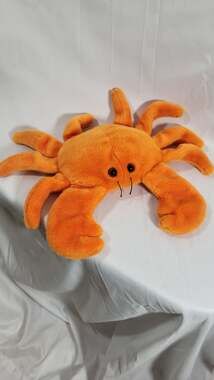 Ty Beanie Buddies Digger the Orange Crab 1999 Large Plush 14"